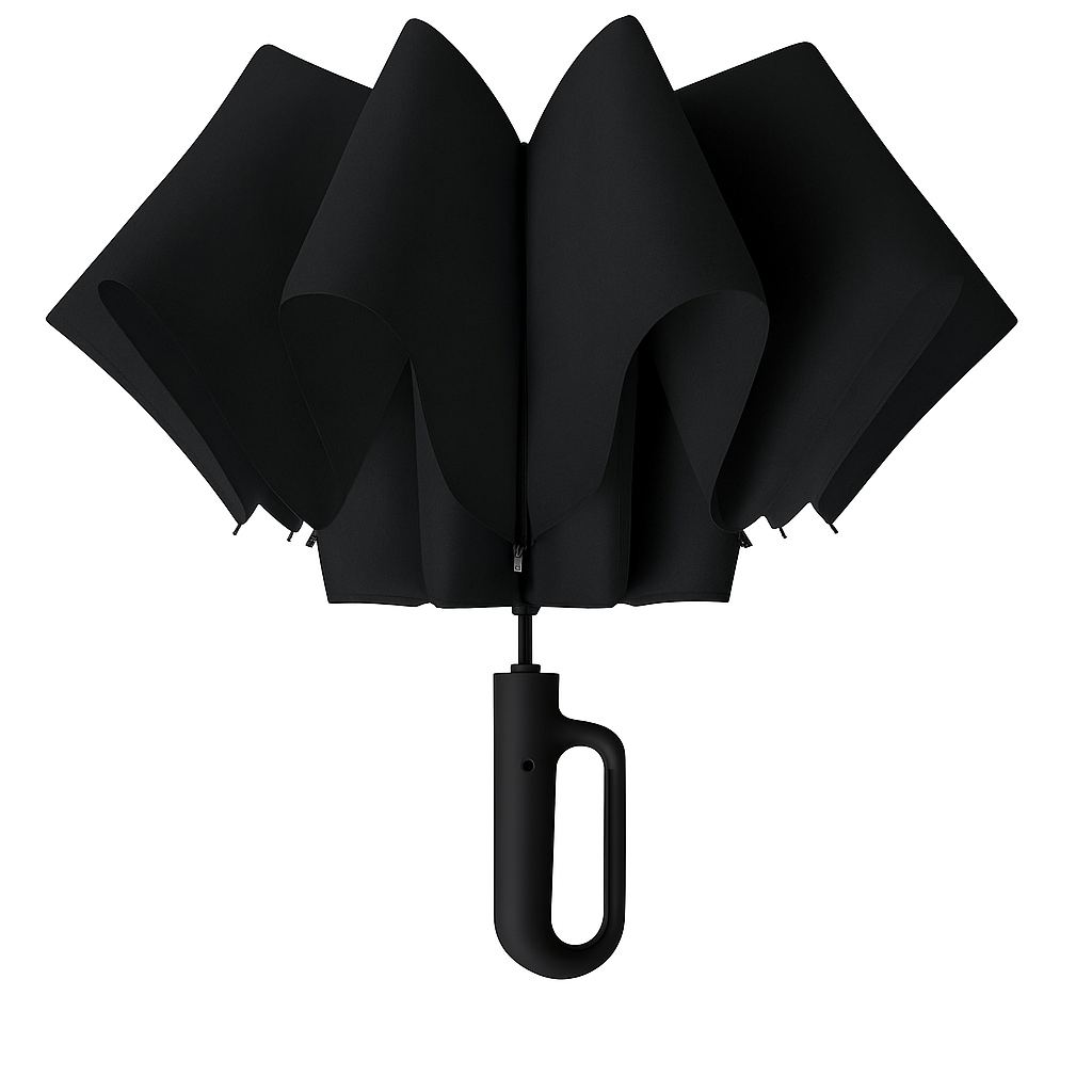Umbrella with Novelty Carabiner Handle | Black