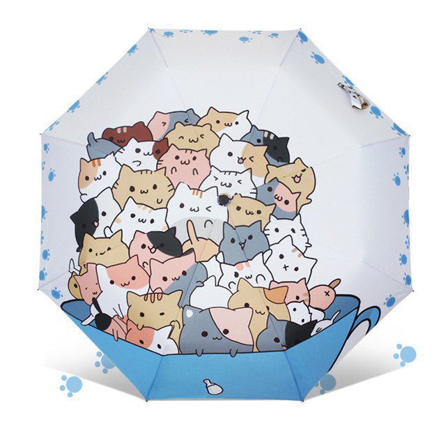 Creative Cartoon Cat Cute Sunny Painting Umbrella