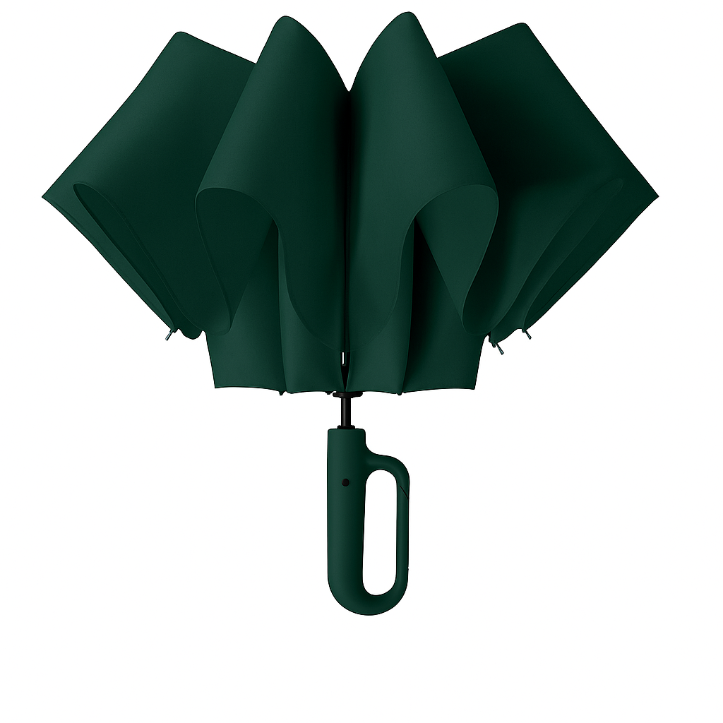 Umbrella with Novelty Carabiner Handle | Green